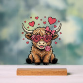 Vache des Highlands mignonne Saint-Valentin lunett (Neutre)