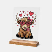 Vache des Highlands mignonne Saint-Valentin lunett (Angle)