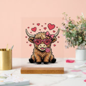 Vache des Highlands mignonne Saint-Valentin lunett (Mariage)