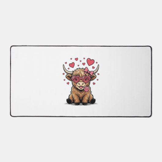 Vache des Highlands mignonne Saint-Valentin lunett (Recto)