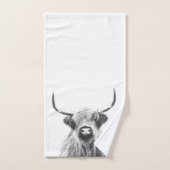 Vache des montagnes noire et blanche (Serviette à main)