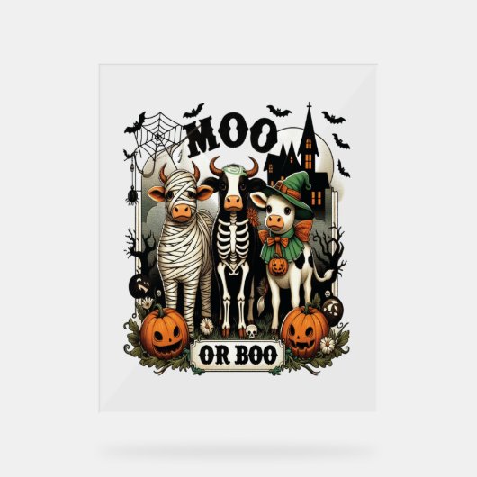 Vache d'Halloween Moo ou Boo (Recto)