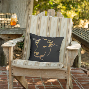 Vache d'or coussin noire, belle