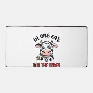 Vache drôle avec une oreille en moins Design de T-