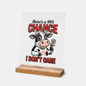 Vache Drôle Chance Je M'en Fiche Vintage (Angle)