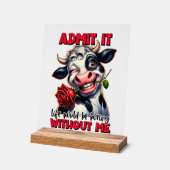 Vache drôle ennuyeux vie mot art (Angle)