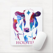 Vache du Holstein de tapis de souris dans le (Avec souris)