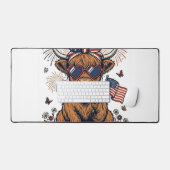Vache écossaise patriotique Bubblegum Gravure vint (Clavier et souris)