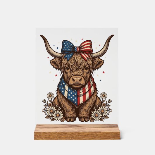 Vache écossaise patriotique vintage (Recto)
