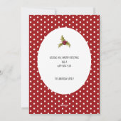 Vache en Camion Rouge Festif Carte de Noël Plat (Dos)