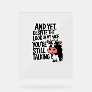 Vache et pourtant malgré le regard sur mon visage 