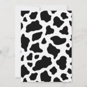 Vache florale Imprimer Carte de remerciements d'an (Dos)