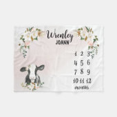 Vache florale personnalisée Couverture mensuelle d (Devant (Horizontal))