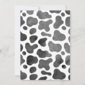 Vache florale rose avec invitation imprimée de vac (Dos)