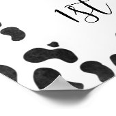 Vache florale rose Imprimer Affiche de bienvenue d (Coin)