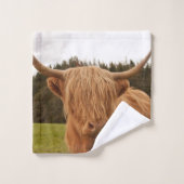 Vache Highland #7 #mur #art (Gant de toilette)