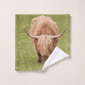 Vache Highland #8 #mur #art (Gant de toilette)