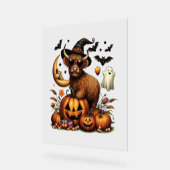 Vache Highland à l'Halloween Citrouille (Angle)
