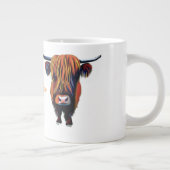 Vache Highland avec nom modifiable grande tasse de (Droite)