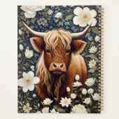 Vache Highland Élégant Blanc Floral (Dos)