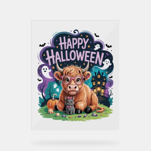 Vache Highland Mignonne Halloween (2) (Recto)