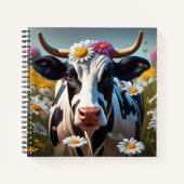 Vache Holstein avec Carnet de marguerites (Devant)