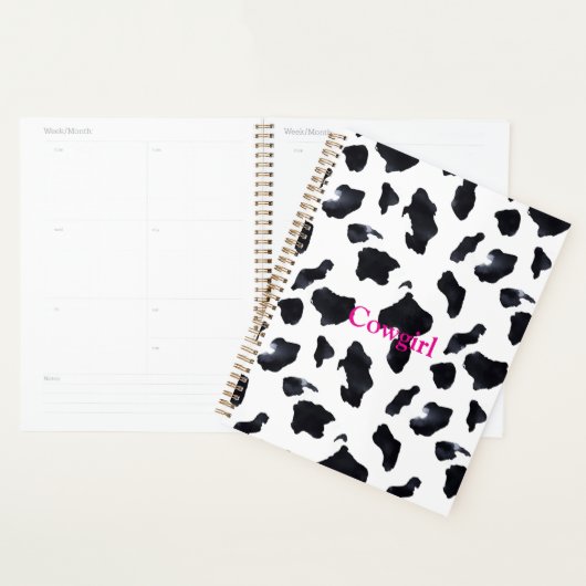 Vache Imprimée Noir Blanc Cowgirl (Devant avec enveloppe)