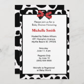 Vache Imprimer Baby Shower Invitations (Devant / Derrière)