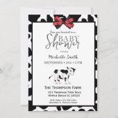 Vache Imprimer Baby Shower Invitations (Devant)