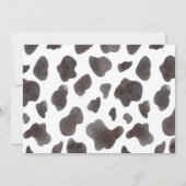 Vache Imprimer Fille Anniversaire Photo Carte de r (Dos)