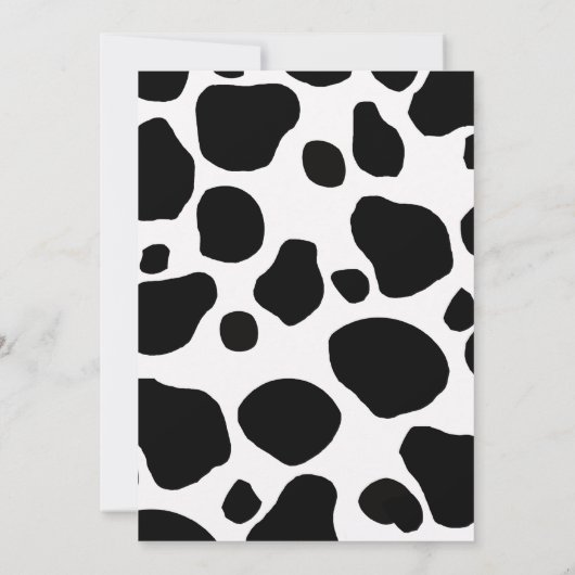 Vache Imprimer Invitation d'anniversaire (Dos)