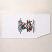 Vache Je ne me suis pas contentée de me transforme (Serviette de bain)