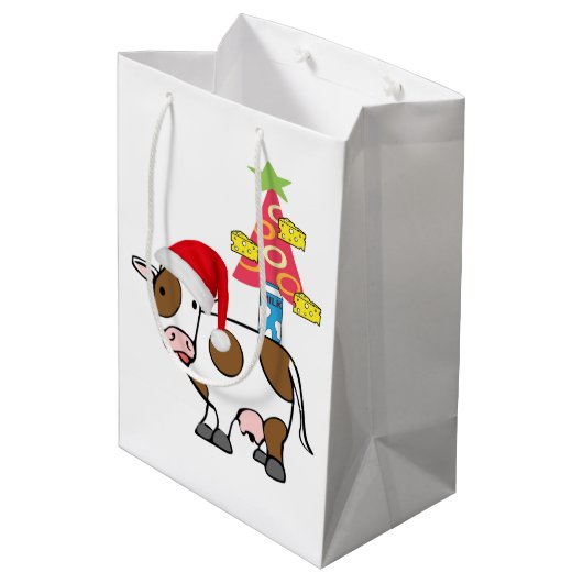 Vache Joyeux Noël Sacs cadeaux Pays (Dos Angle)