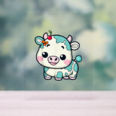 Vache Kawaii adorable avec Cerise et Bow Design _2 (Neutre)