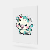 Vache Kawaii adorable avec Cerise et Bow Design _2 (Angle)