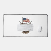 Vache Longhorn Patriotique et Conception Vectoriel (Clavier et souris)
