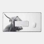 Vache majestueuse des Highlands noir et blanc (Clavier et souris)