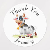 Vache merci Étiquettes (Design 2)