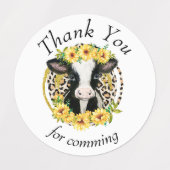 Vache merci Étiquettes (Design 2)
