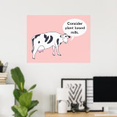 Vache mère, Considérez le lait végétal, affiches (Bureau à domicile)