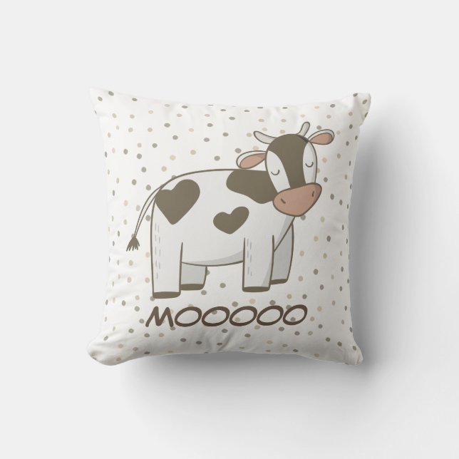 Vache mignonne à coussin d'enfants de décor de (Recto)