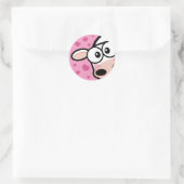 Vache mignonne avec Coeurs d'amour Stickers (Sac)