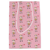 Vache mignonne en amour sac cadeau de la Saint Val (Devant)
