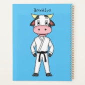 Vache mignonne en combinaison kung fu (Dos)