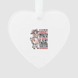 Vache mignonne insolente graphique vintage Smart M