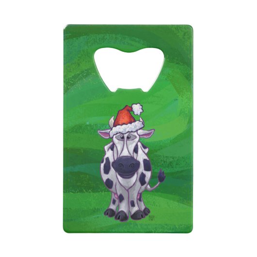 Vache Noël sur vert (Devant)