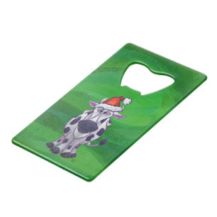 Vache Noël sur vert