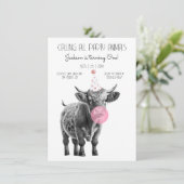 Vache noir et blanc Anniversaire Invitation (Debout devant)