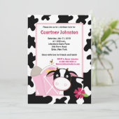 Vache noire et blanche 5x7 Invitation d'anniversai (Debout devant)
