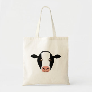 Vache noire et blanche sur Sac fourre-tout